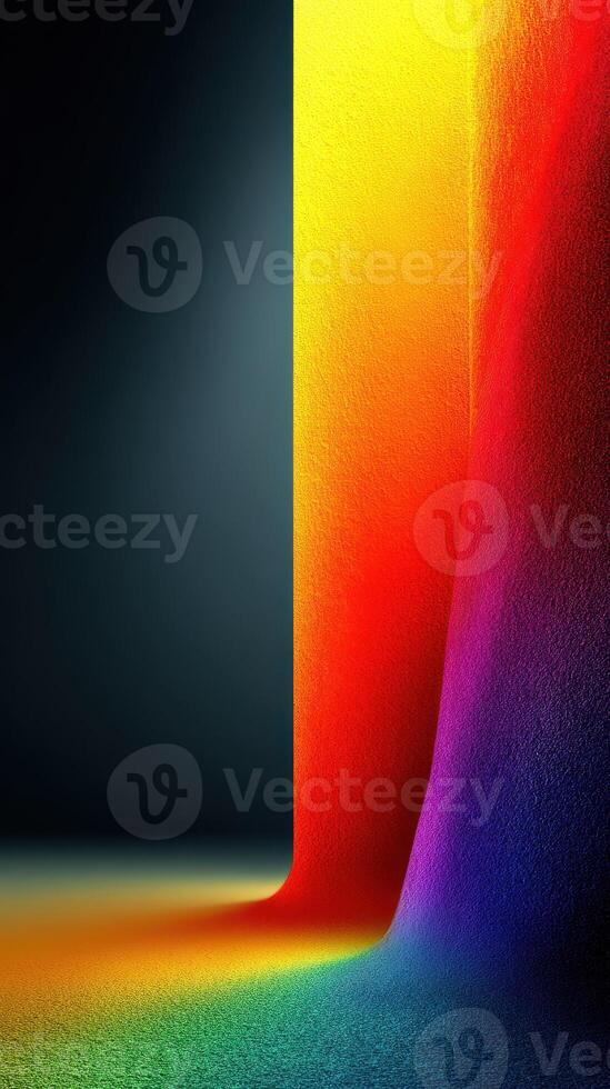 Colors blend seamlessly in a vibrant gradient creating a stunning visual effect in a minimalist space photo