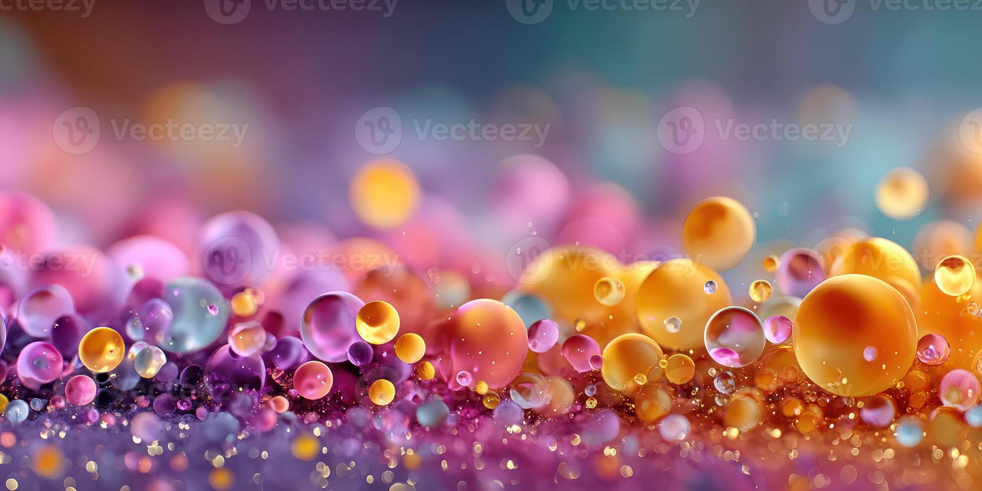 Colorful droplets create a vibrant abstract pattern in a mesmerizing display of orange, pink, and purple hues photo