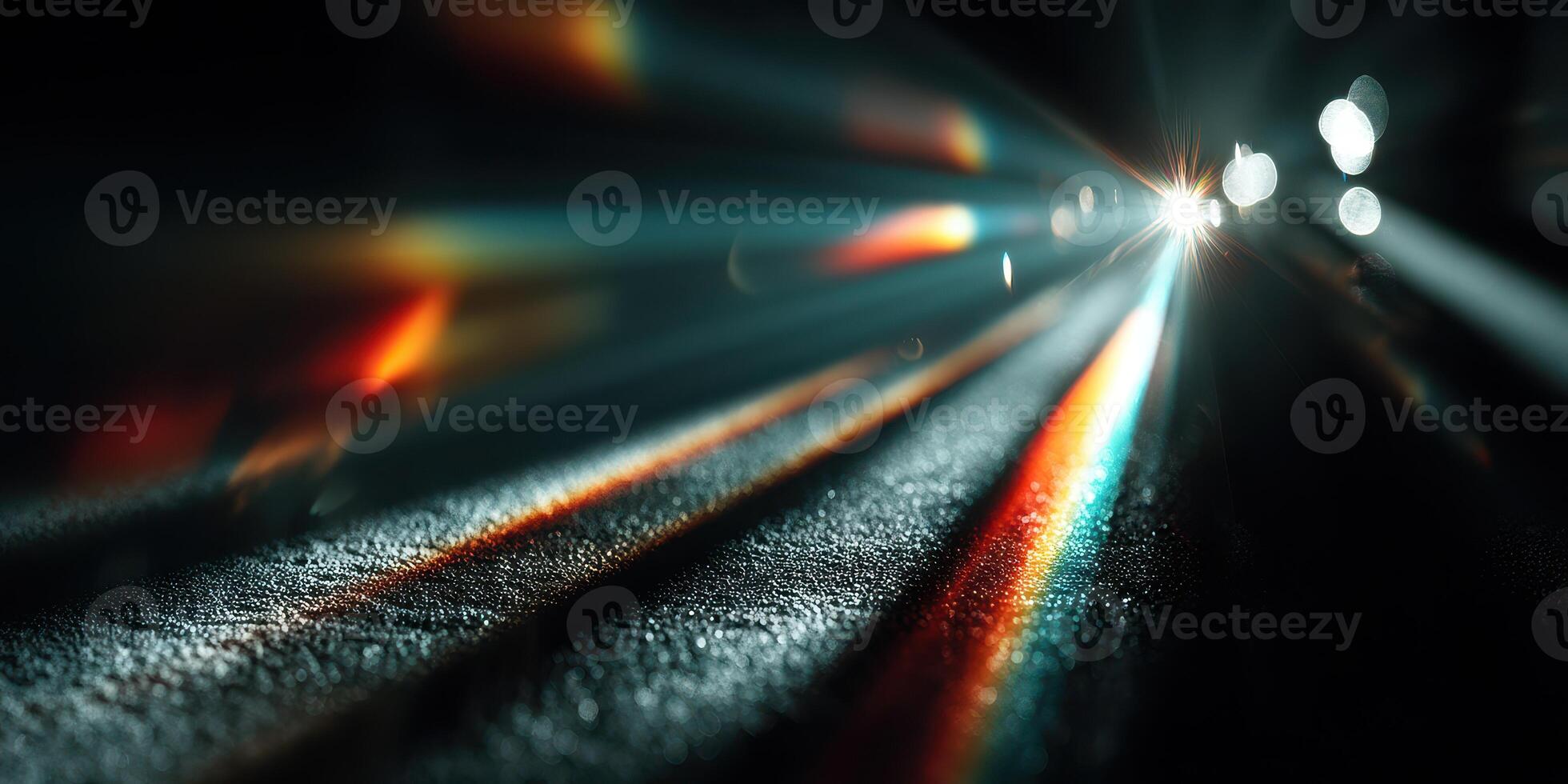 Colorful lights create stunning visual patterns on a textured surface at night photo
