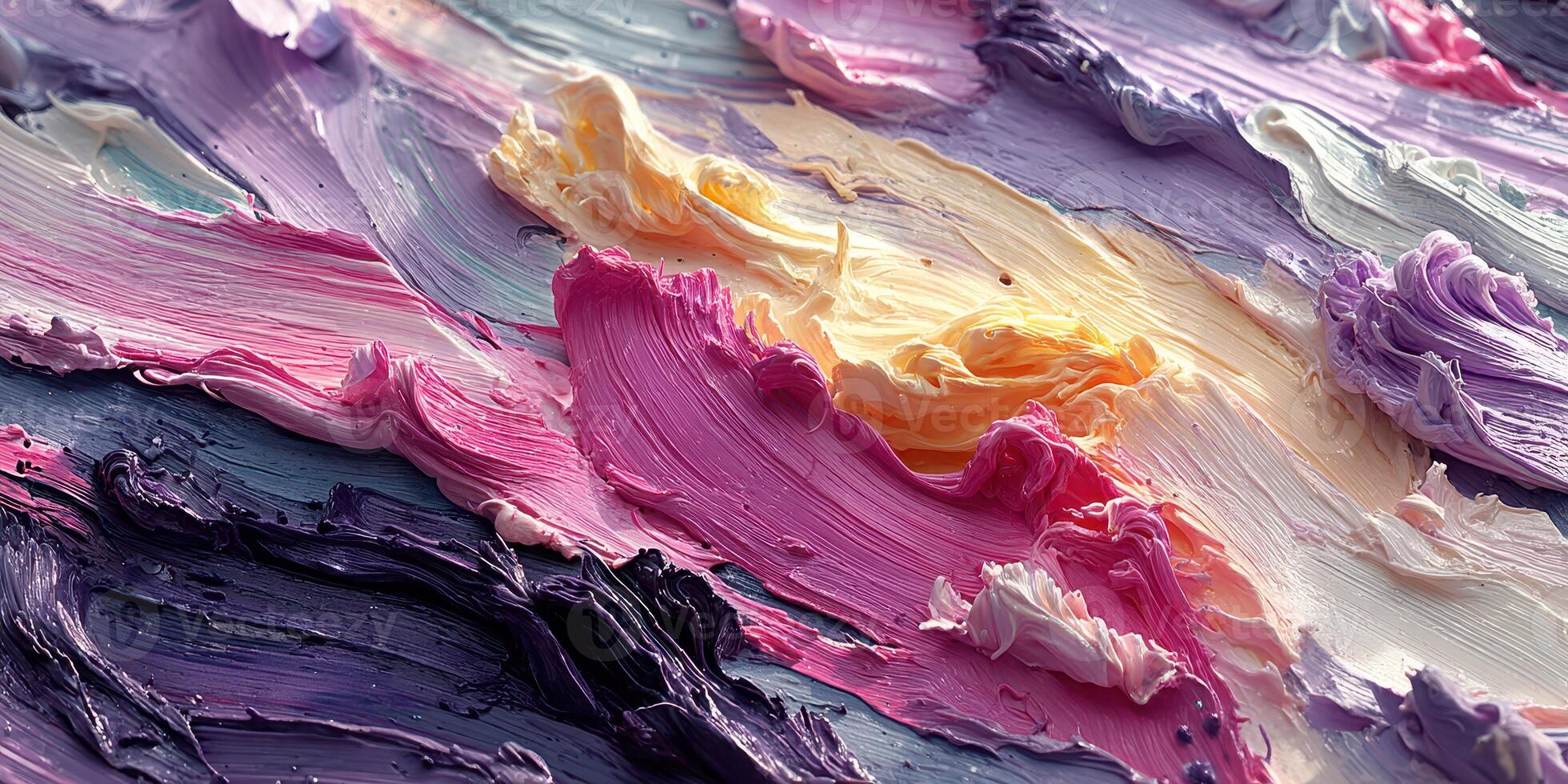Texture of vibrant oil paint swirls on canvas capturing artistic expression in a creative studio photo