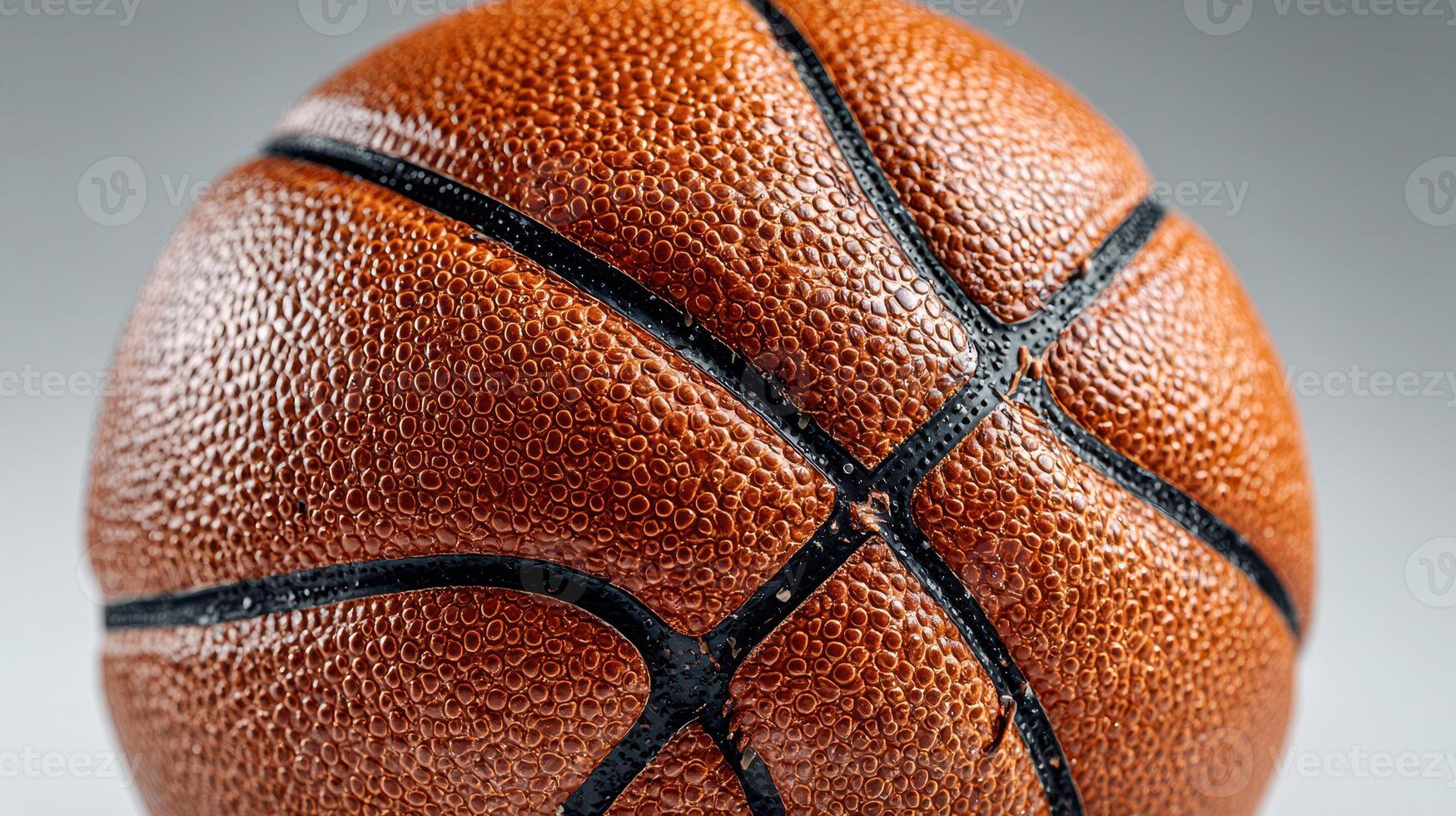 Basketball close-up showcasing texture and detail with dramatic lighting photo