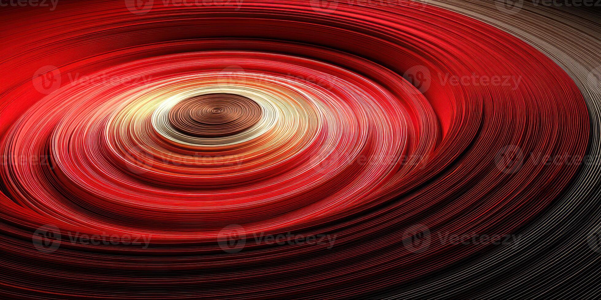 Swirling patterns of red and brown create mesmerizing abstract art in a vibrant circular design photo