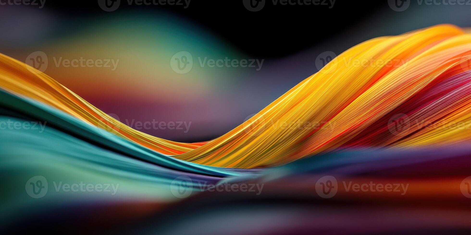 Vibrant waves of color blend seamlessly in an abstract composition showcasing dynamic movement and rich detail photo