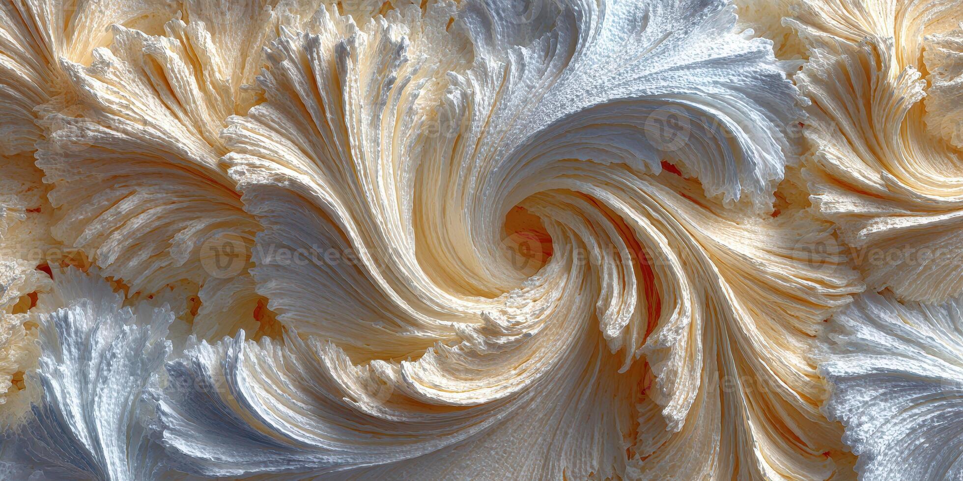 Intricate swirl pattern resembling frozen waves captures beauty and complexity in artistic design photo