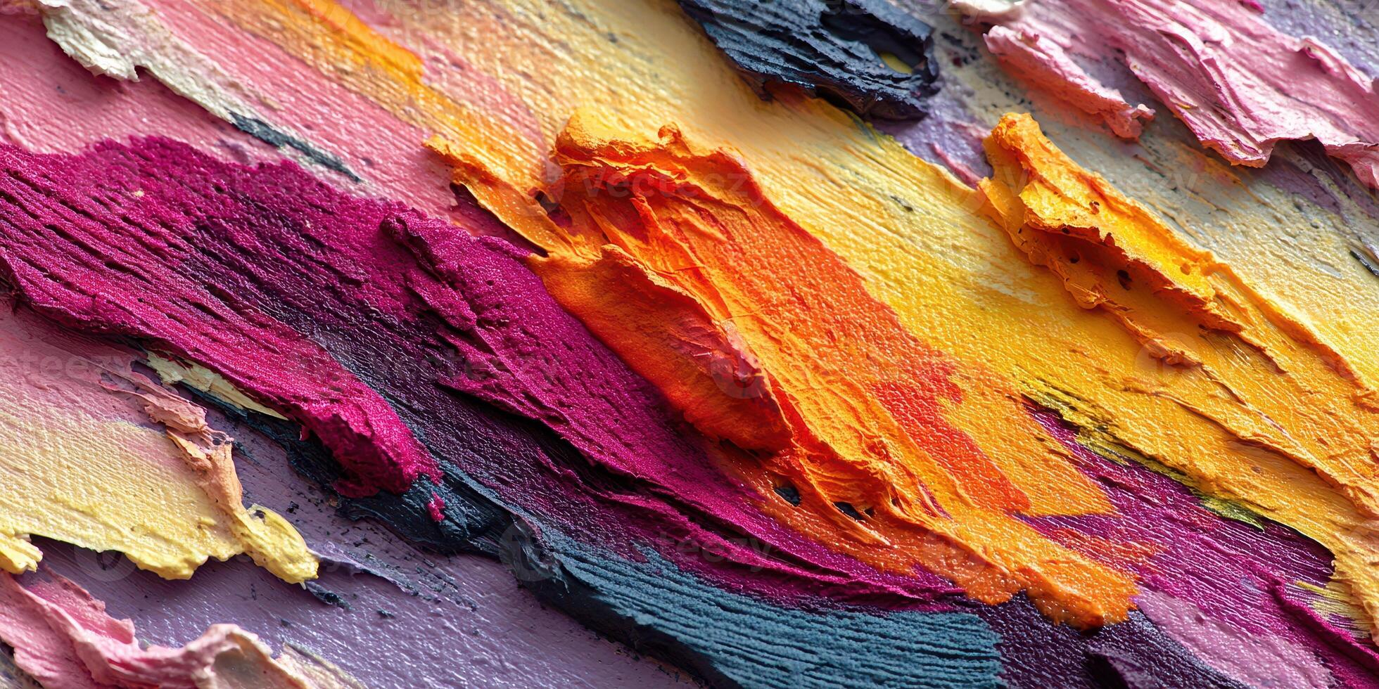 Vibrant abstract artwork with thick paint layers showcasing dynamic colors and textures in a creative space photo
