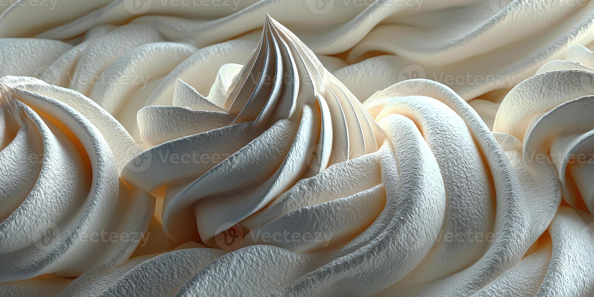 Creamy swirls of soft serve in a detailed close-up showcasing texture and smoothness photo