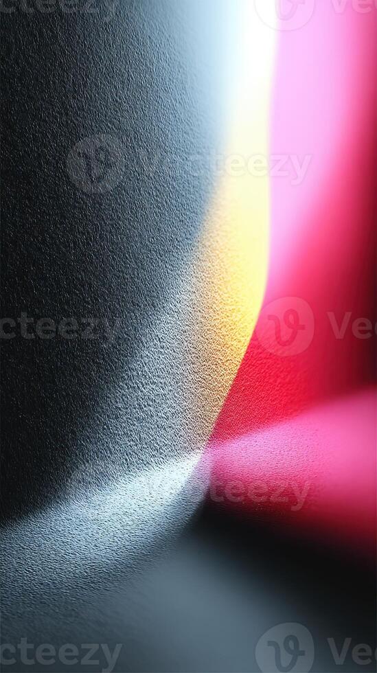 Abstract play of light and shadow creates captivating colors on textured surface in artistic display photo