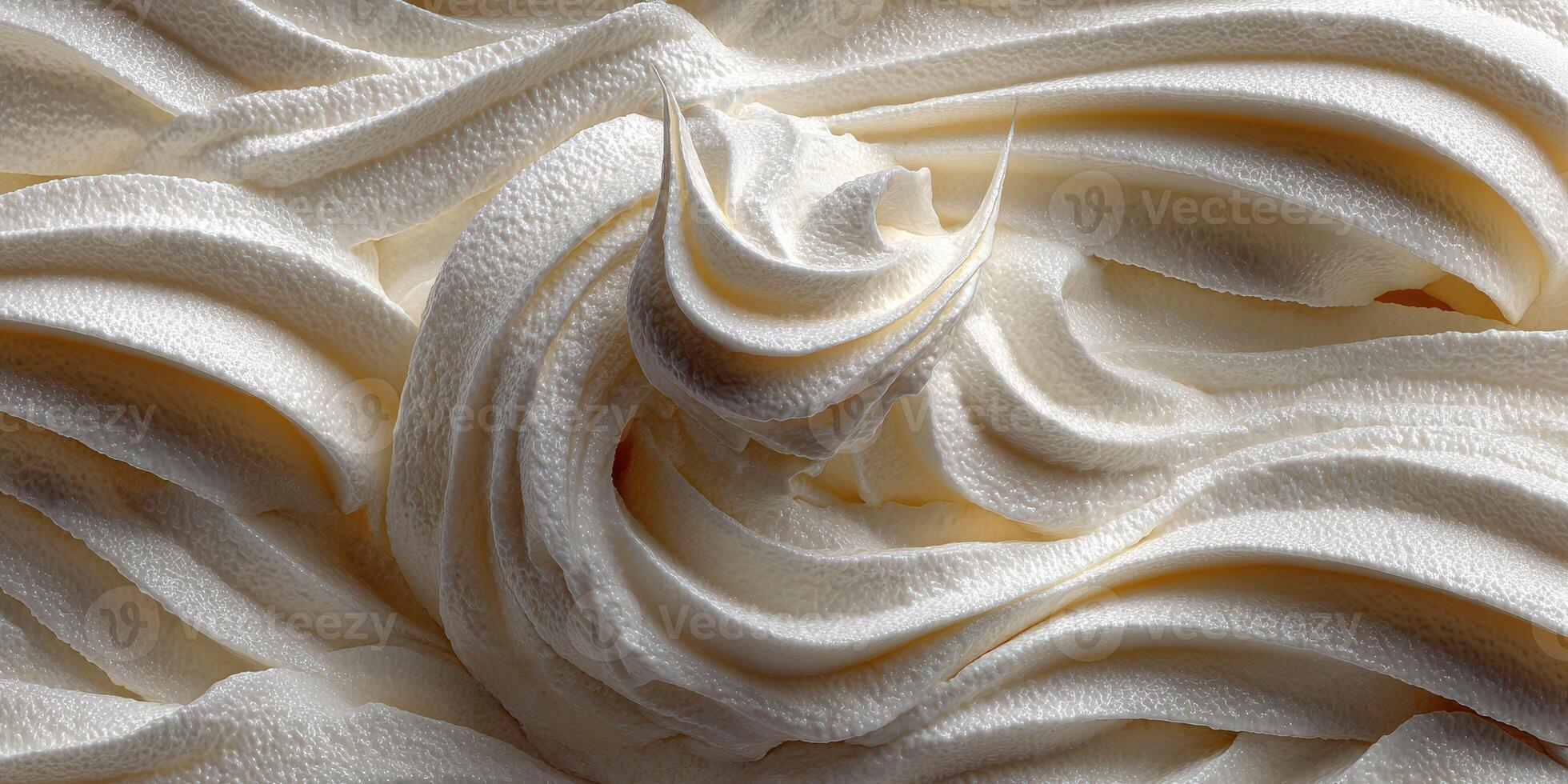 Creamy swirls of whipped topping perfect for desserts or coffee accompaniments during any season photo