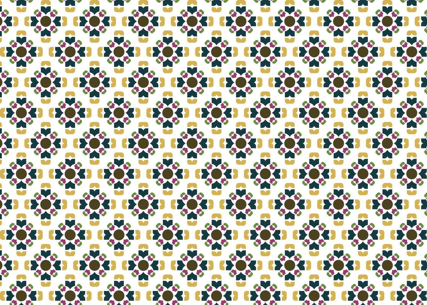 Seamless Eastern-Inspired Geometric Background vector