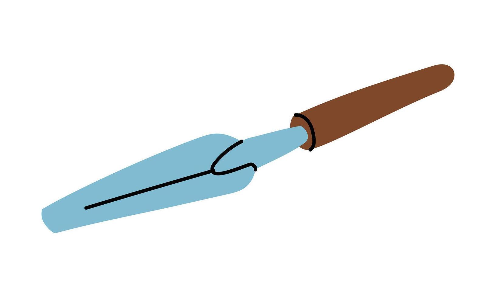 root extractor is a shovel. An isolated illustration. Gardening tools. Seasonal work. product for agricultural crops. Suitable for ecology, garden, cleaning, household, packaging design, infographics vector