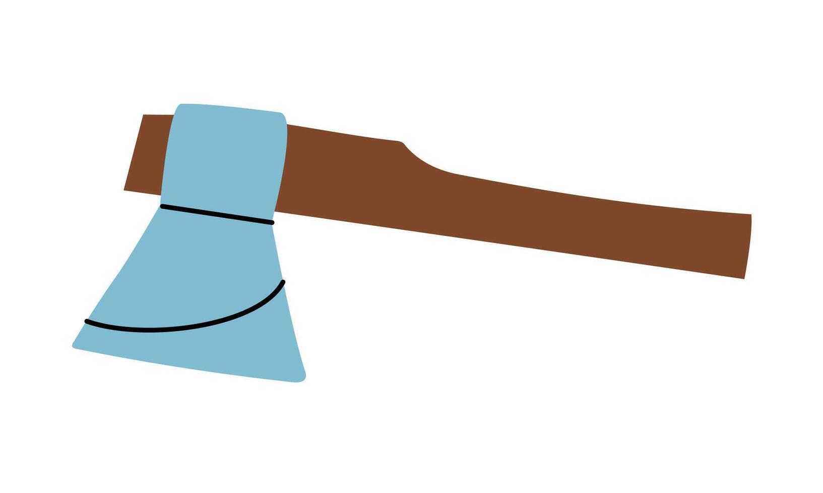 An axe, an isolated illustration. Gardening and construction equipment. Seasonal work. product for agricultural crops. Suitable for ecology, garden, cleaning, household, packaging design, infographics vector