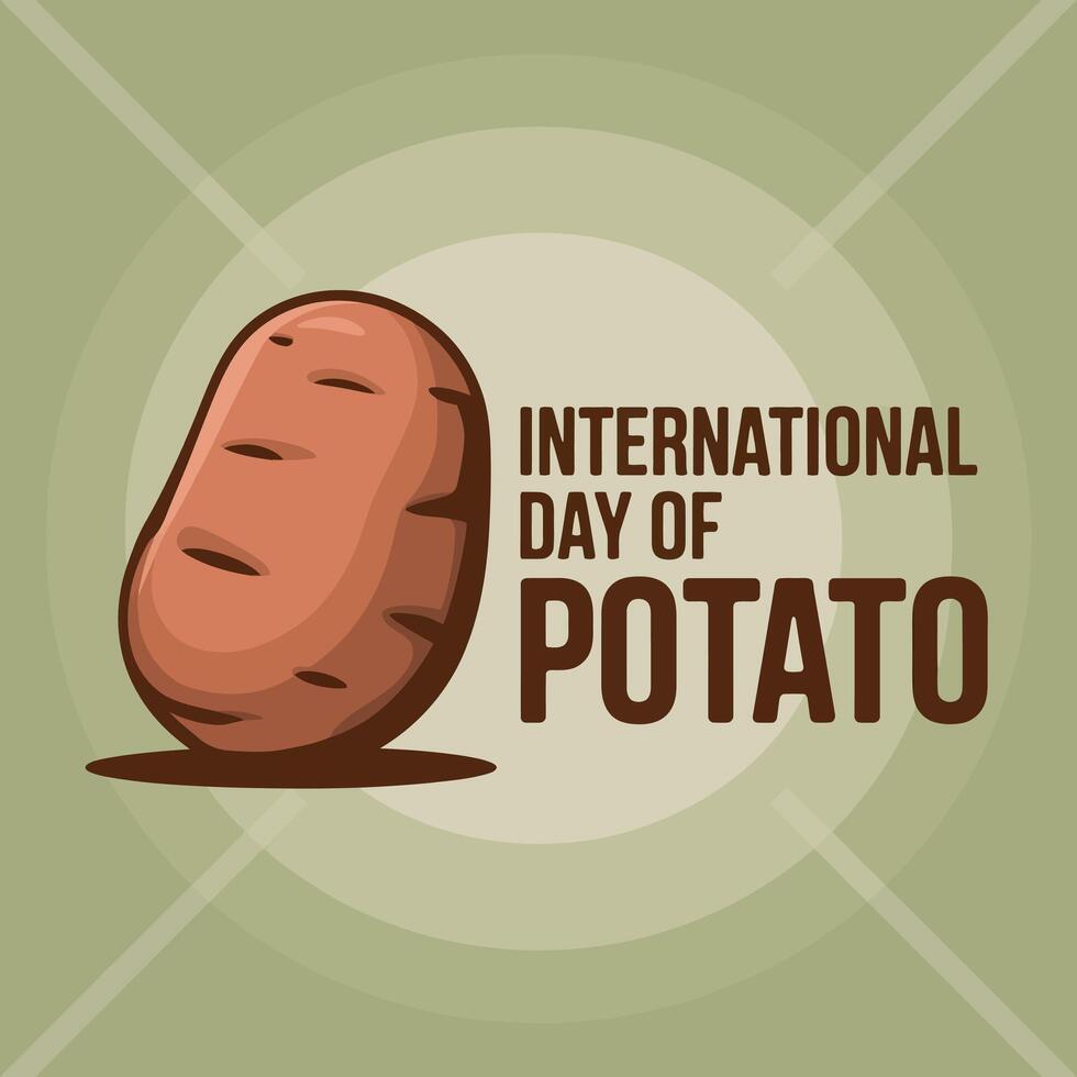 international day of potato concept art vector