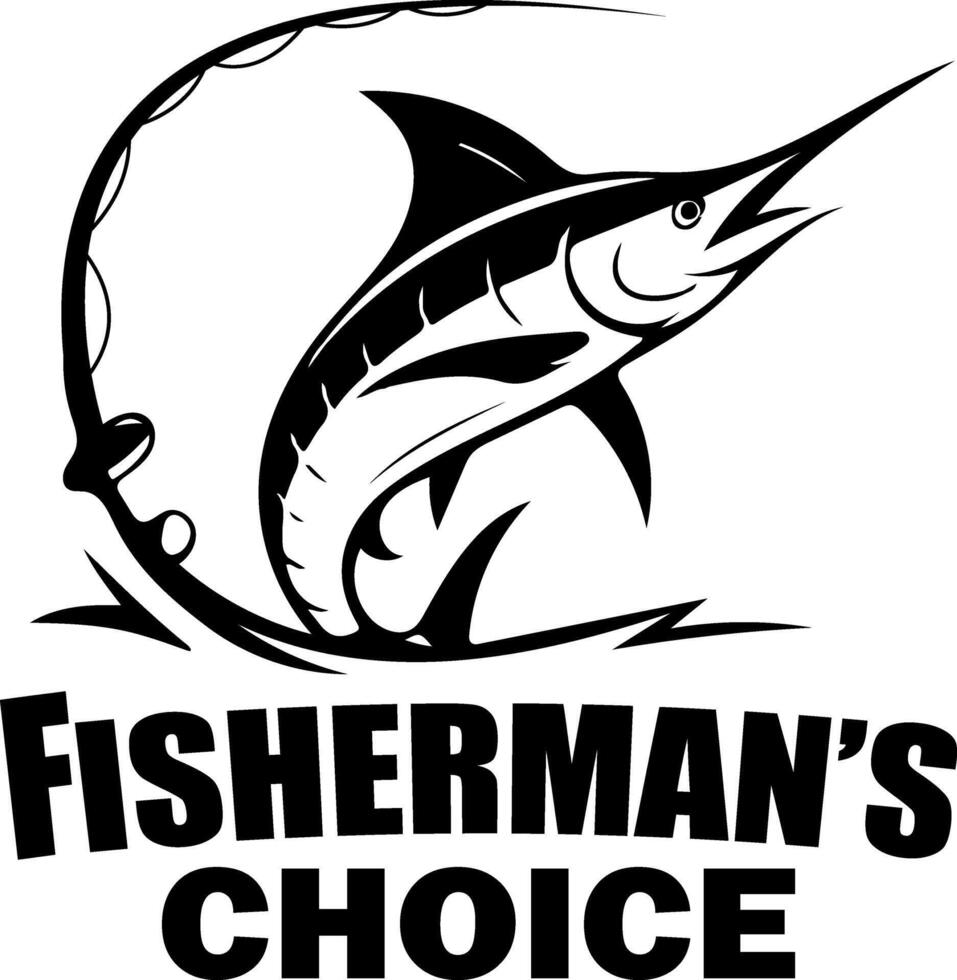 Fisherman's Choice Marlin Fishing Logo vector