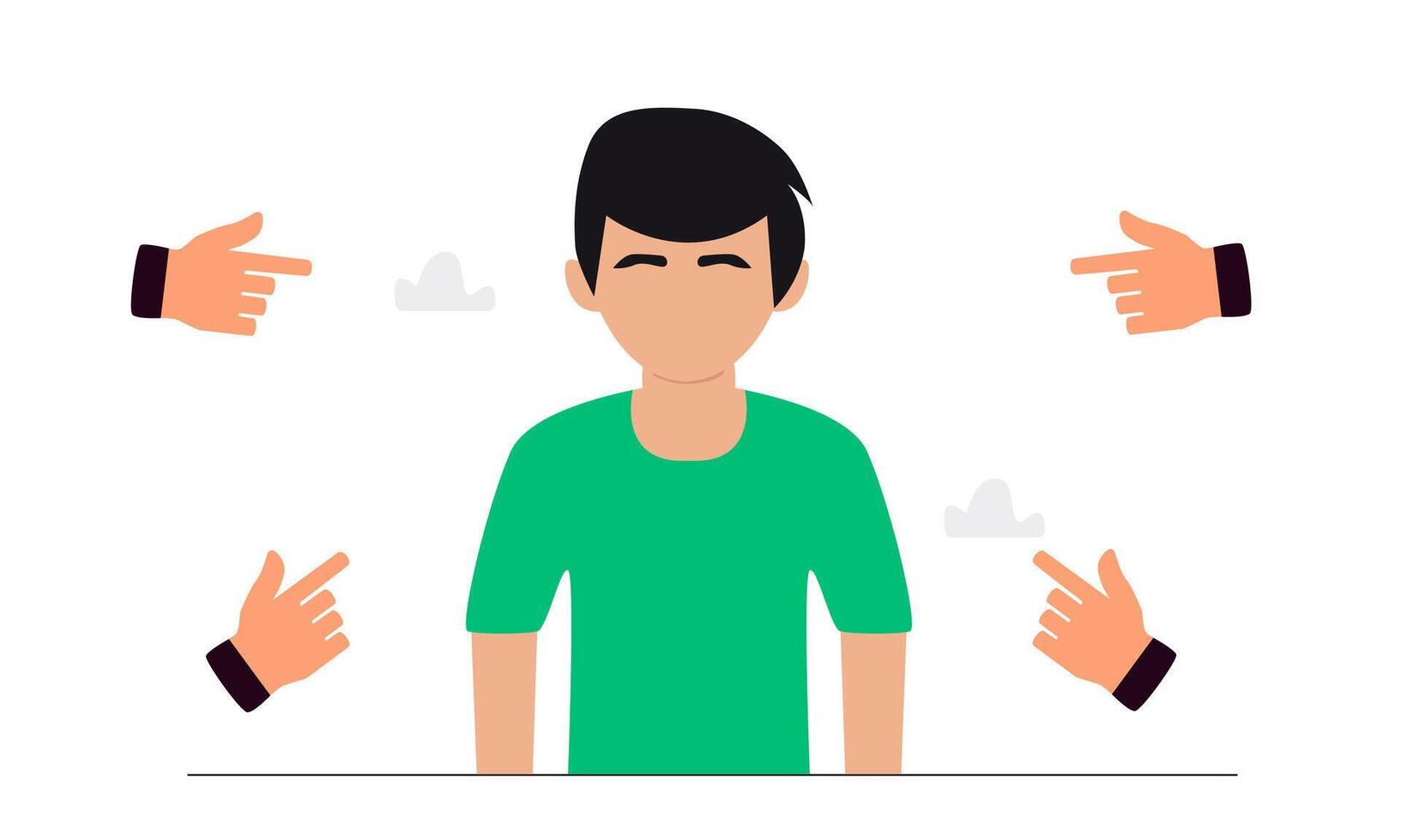 hand drawn flat design blame illustration vector
