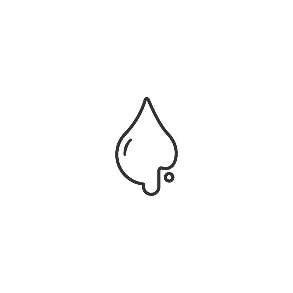 Outline Melted Chocolate Drop Icon Sweet Drip for World Chocolate Day Design vector