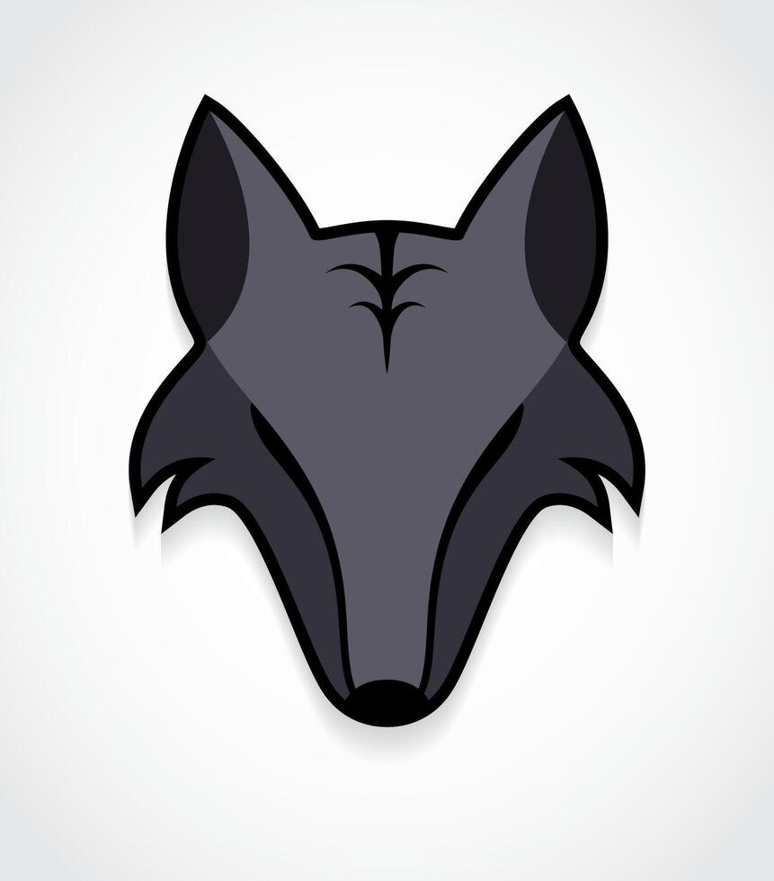 wolf head beautiful design elegant logo vector