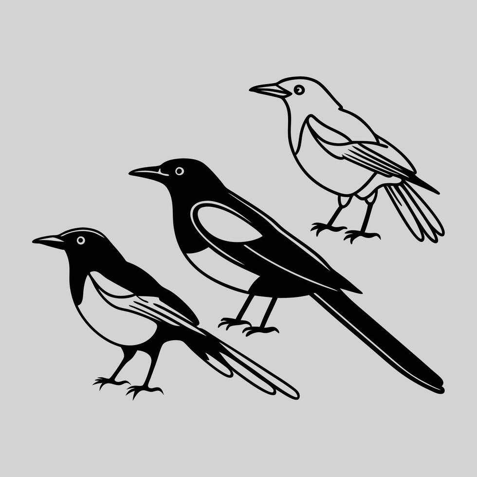 DOYEL birds graphic Silhouette vector
