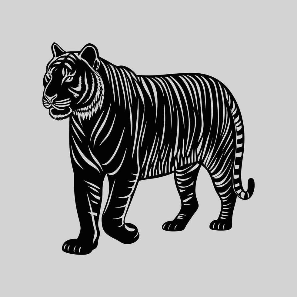 Stylized Tiger Face vector