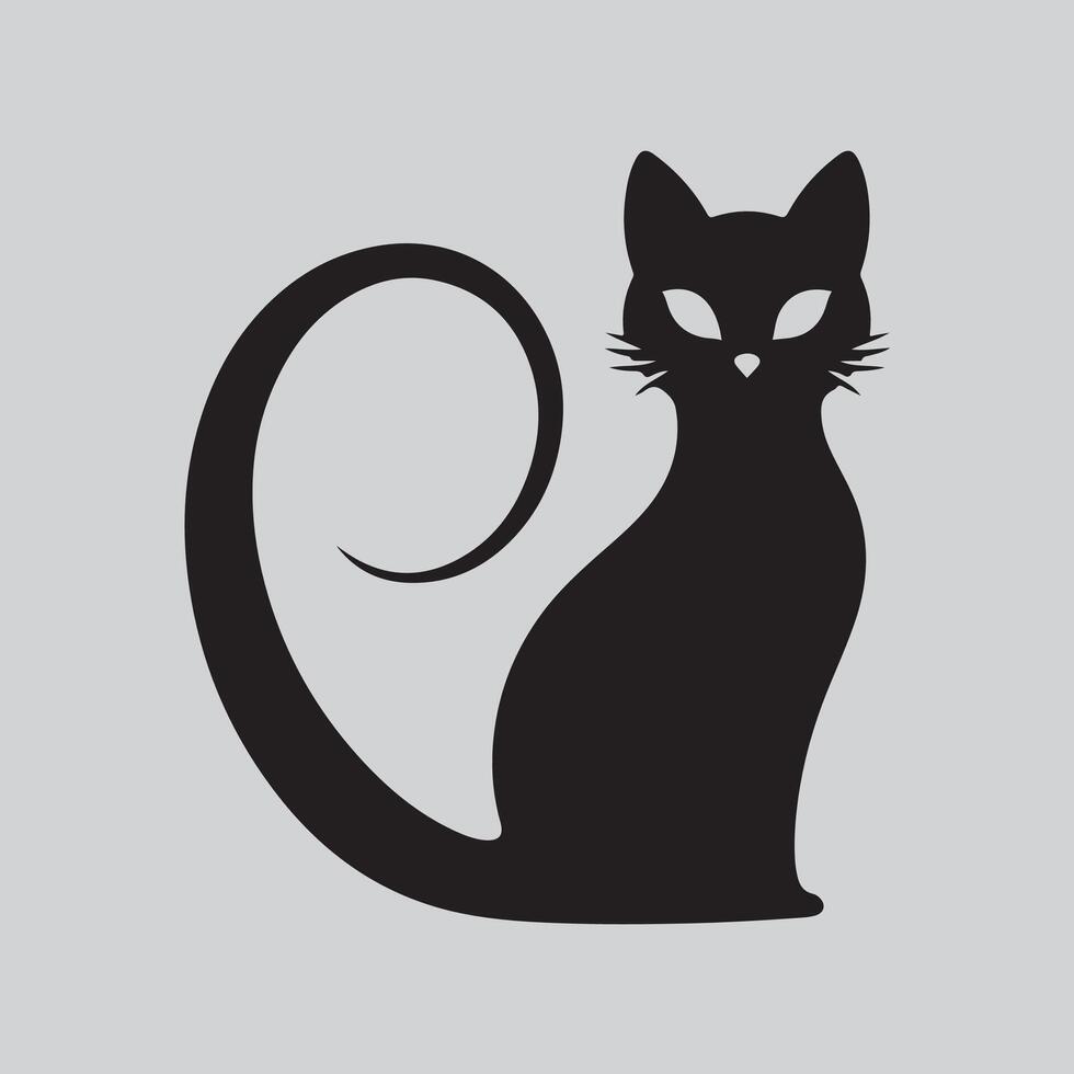 Abstract Cat Drawing vector