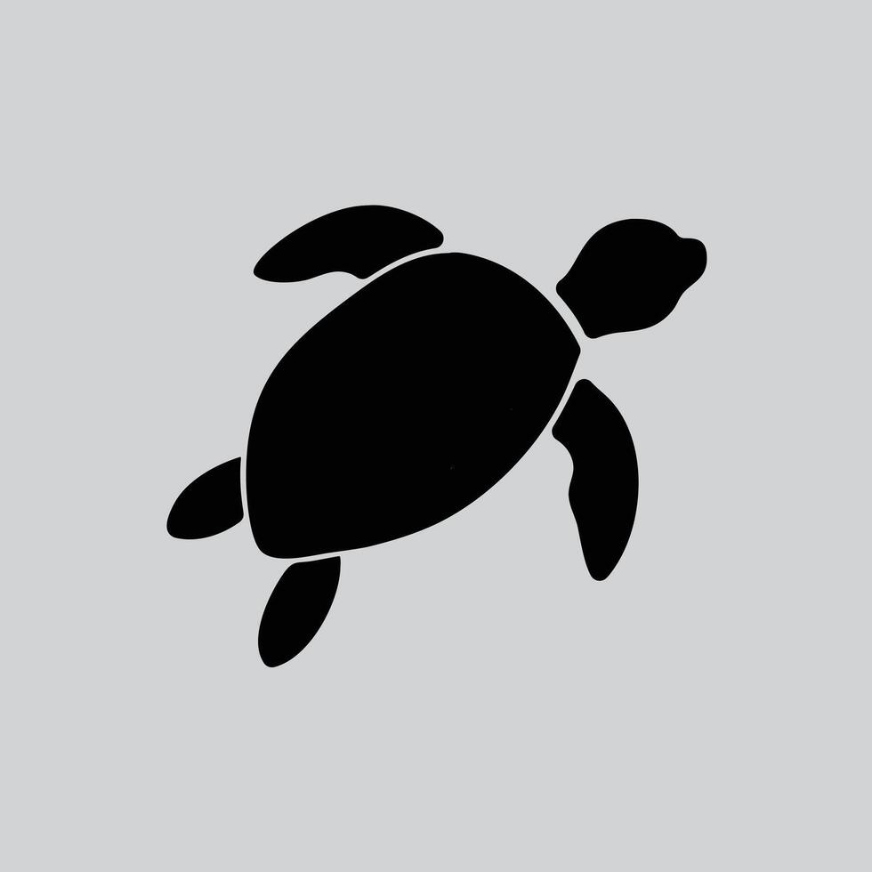 Black Sea Turtle Design vector