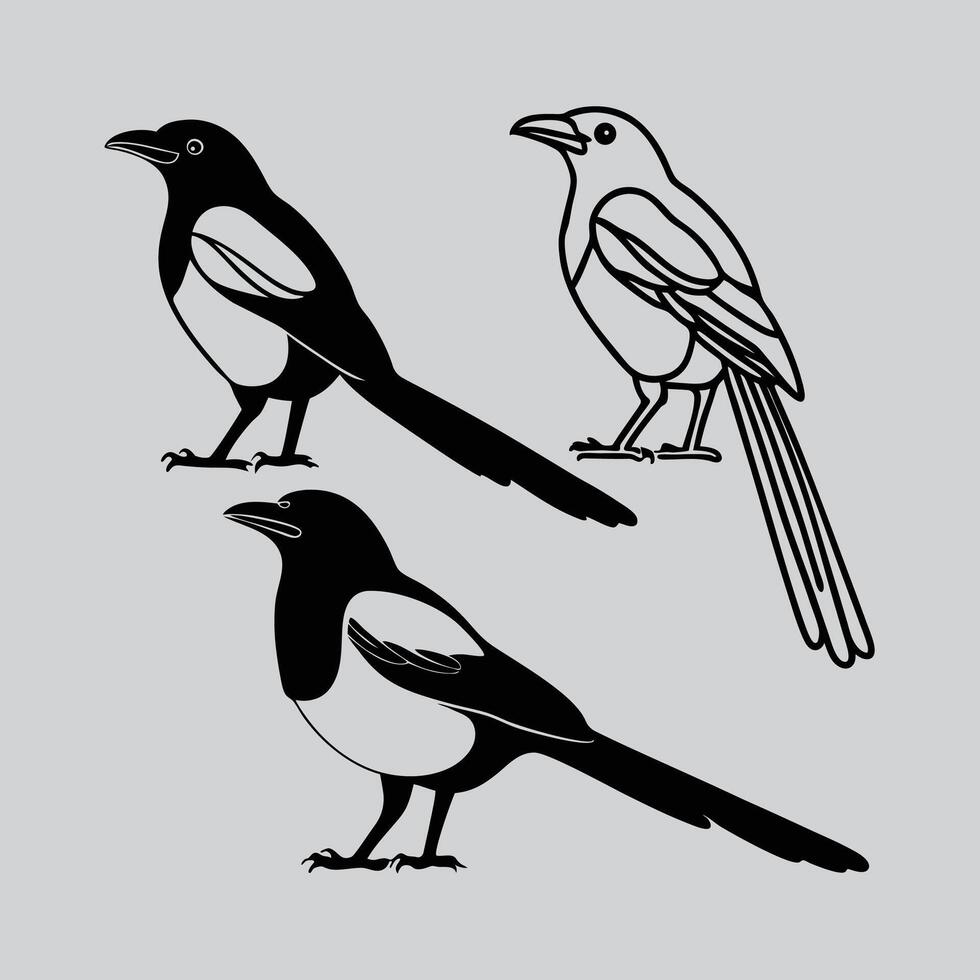 DOYEL birds Silhouette vector