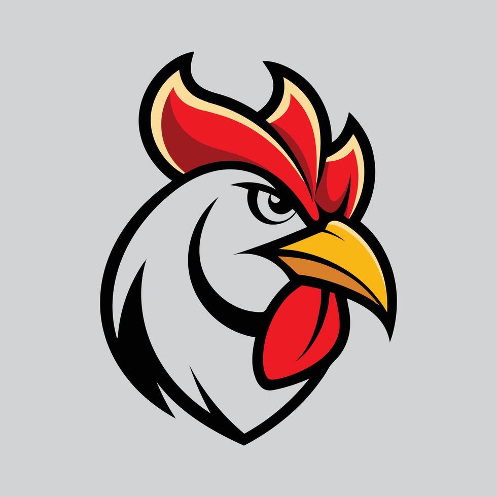 Chicken Head for Logo Concept Design vector
