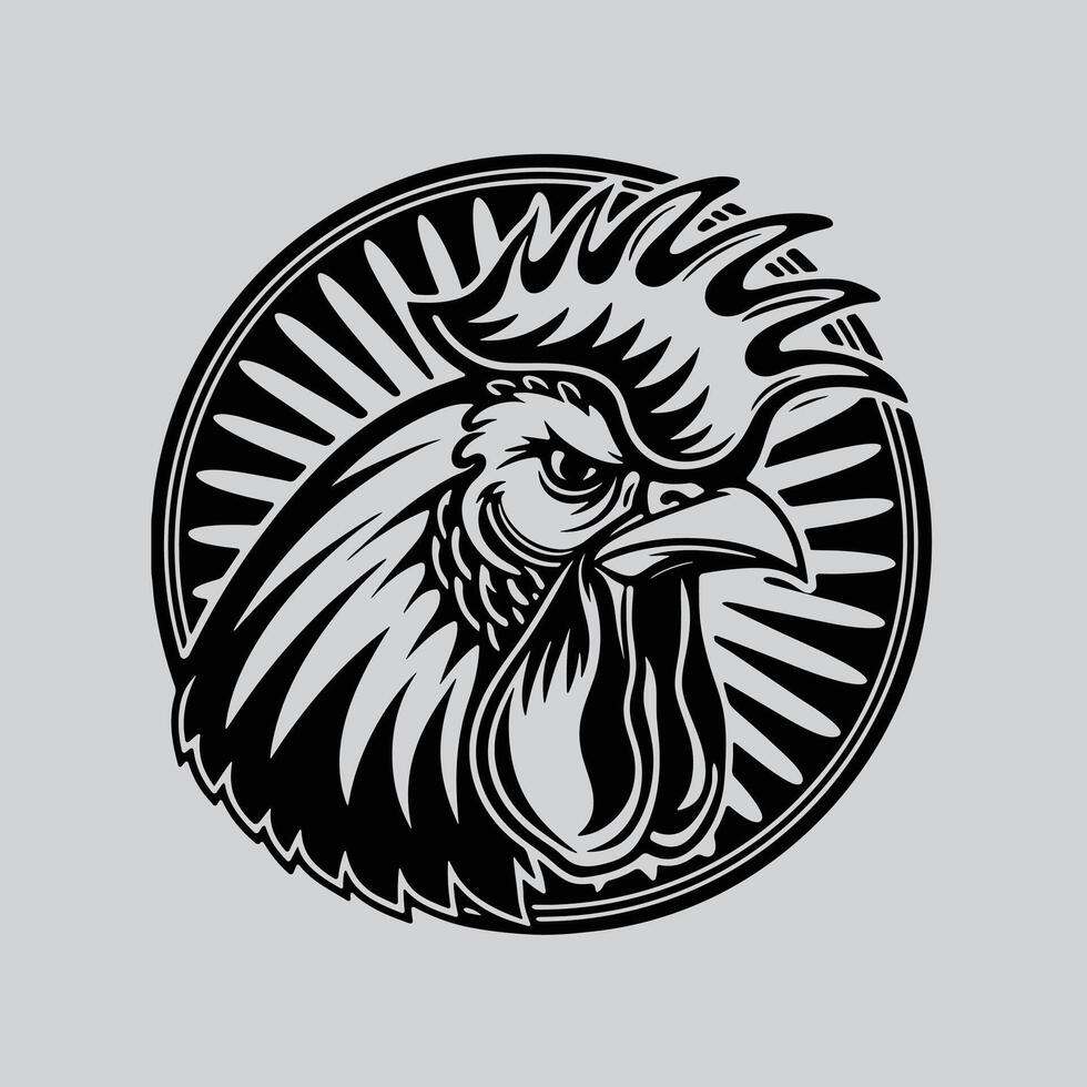 Chicken Silhouette for Logo design vector