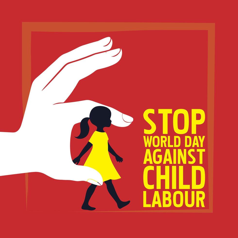WORLD DAY AGAINST CHILD LABOUR DESIGNS vector