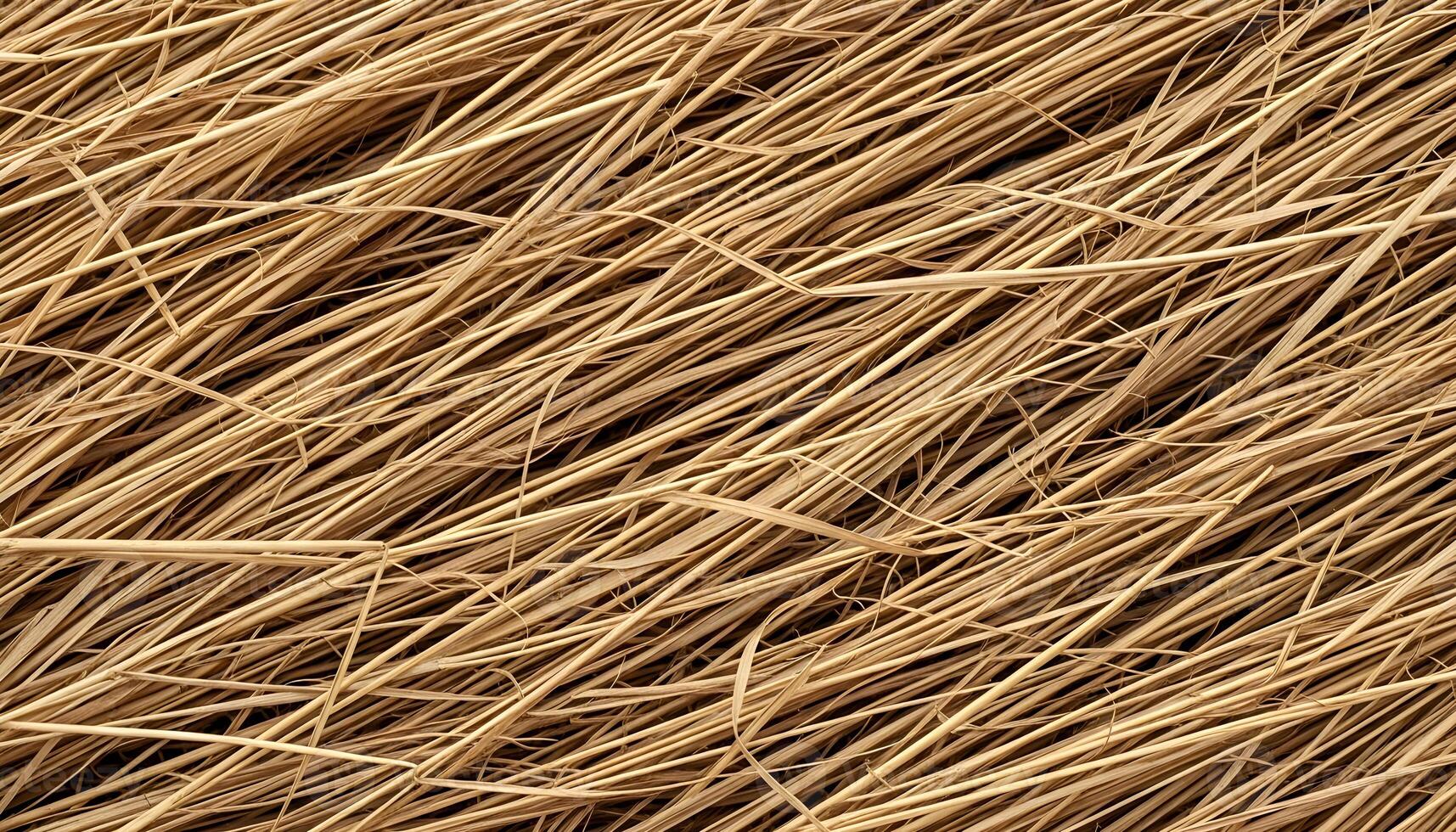 Close up of dried wheat with rich texture and soft golden tones against a bright white background photo