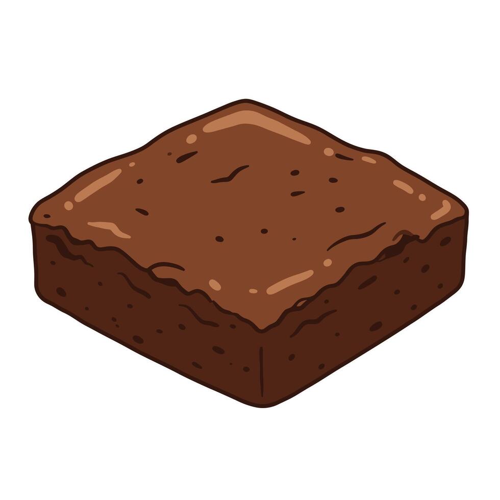 Piece of brownie logo design vector