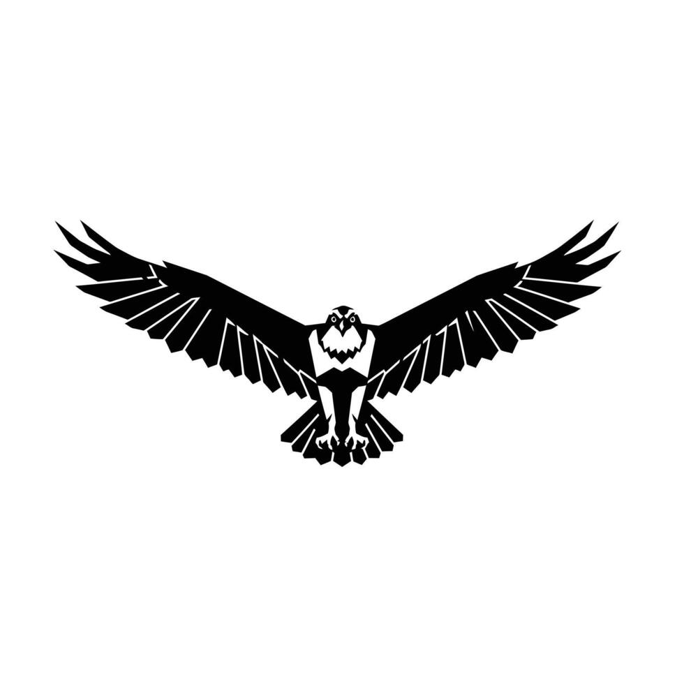 Eagle flying logo design vector