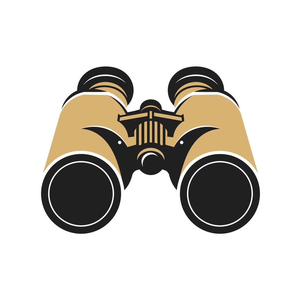 Binoculars logo design vector