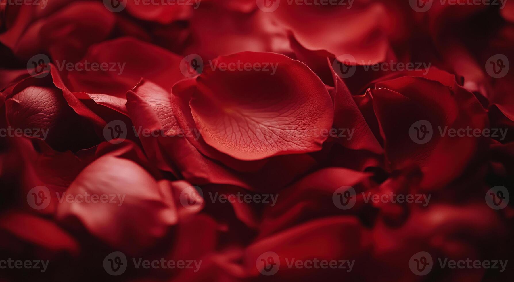 A background of dark red rose petals creating a floral pattern photo