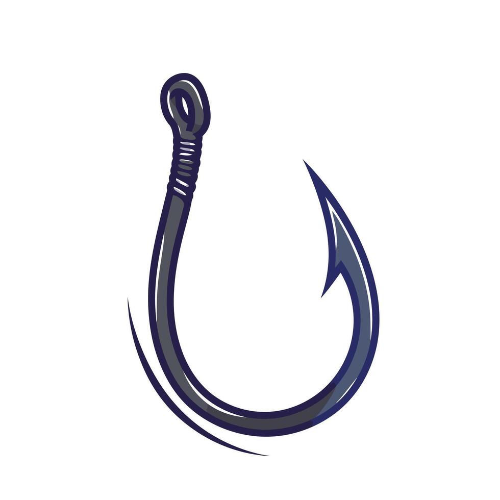Fishing hook logo design vector