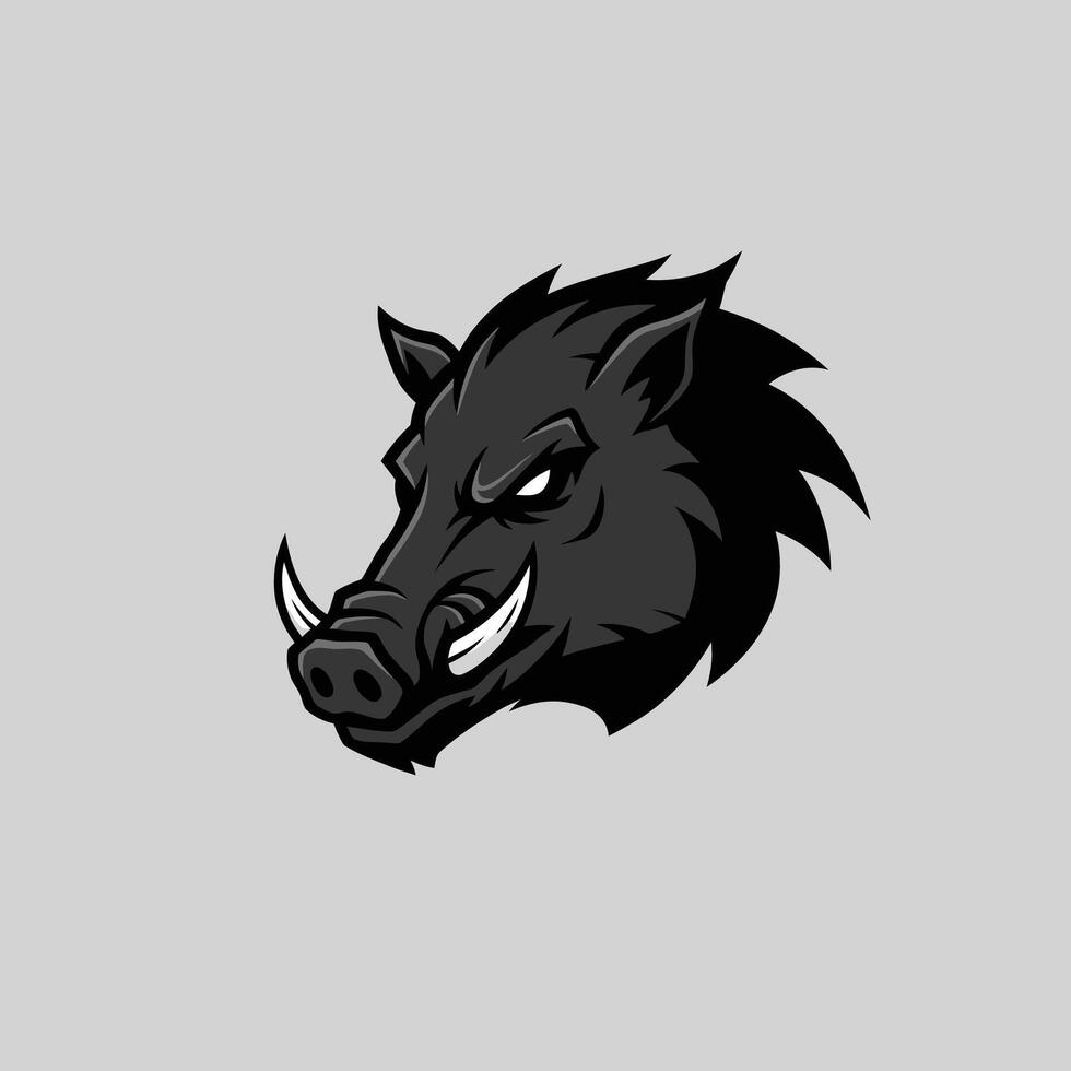Wild boar logo design vector