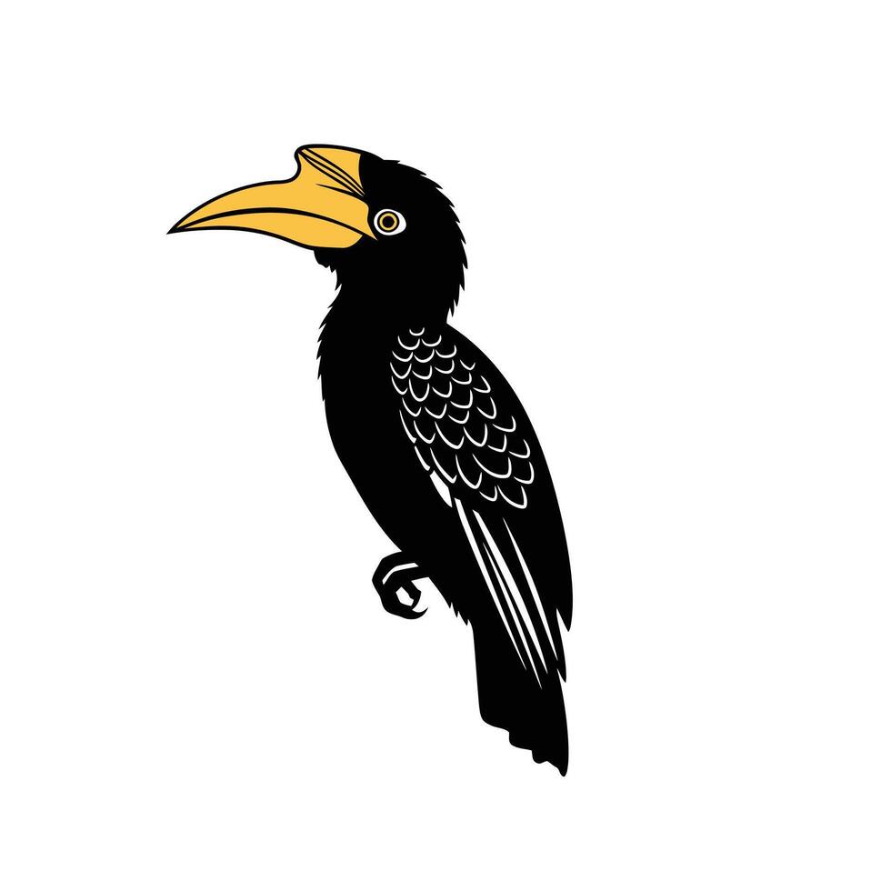 Hornbill bird logo design on a white background vector