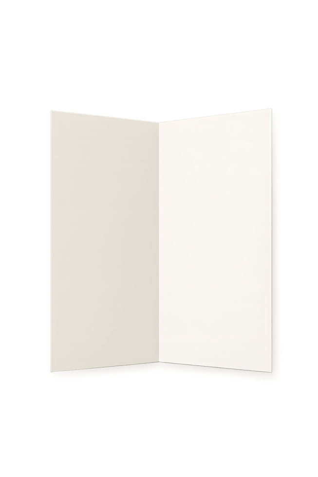 Realistic folded brochure mockup on transparent background minimalist design studio environment professional viewpoint png