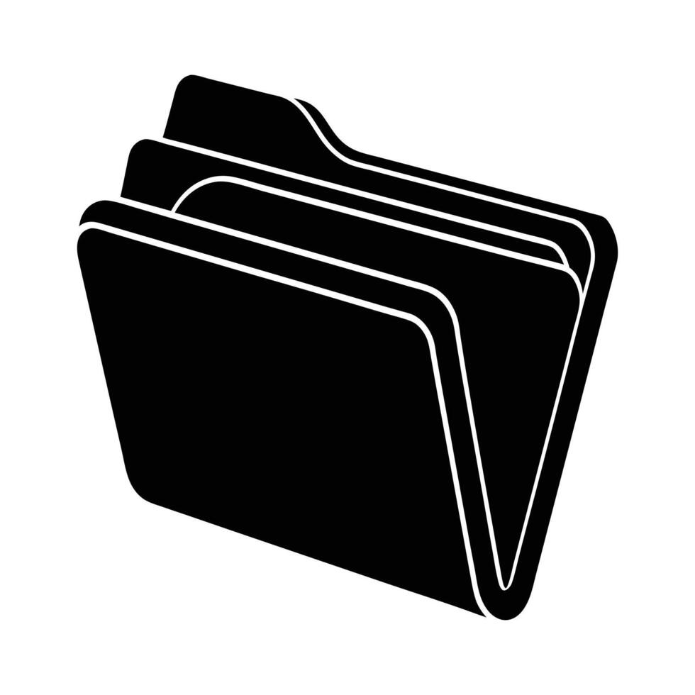 File Folder Silhouette vector