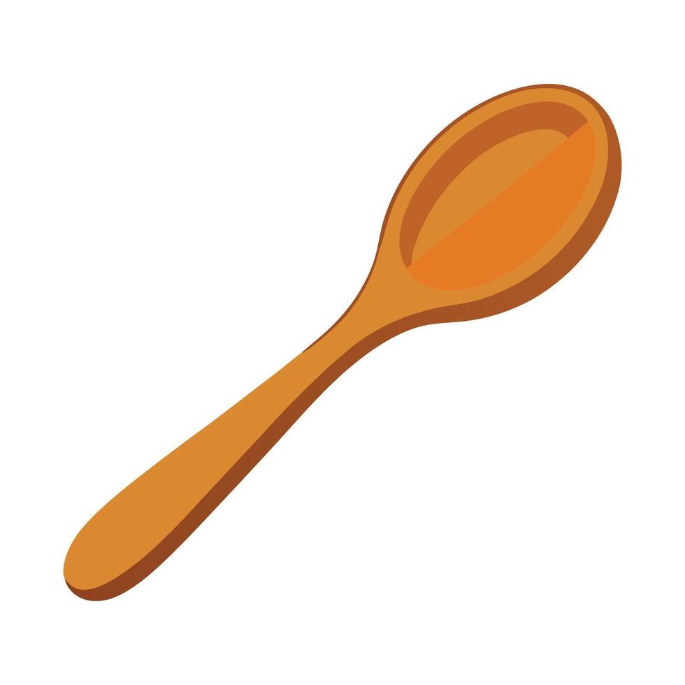 Rustic Wooden Spoon vector