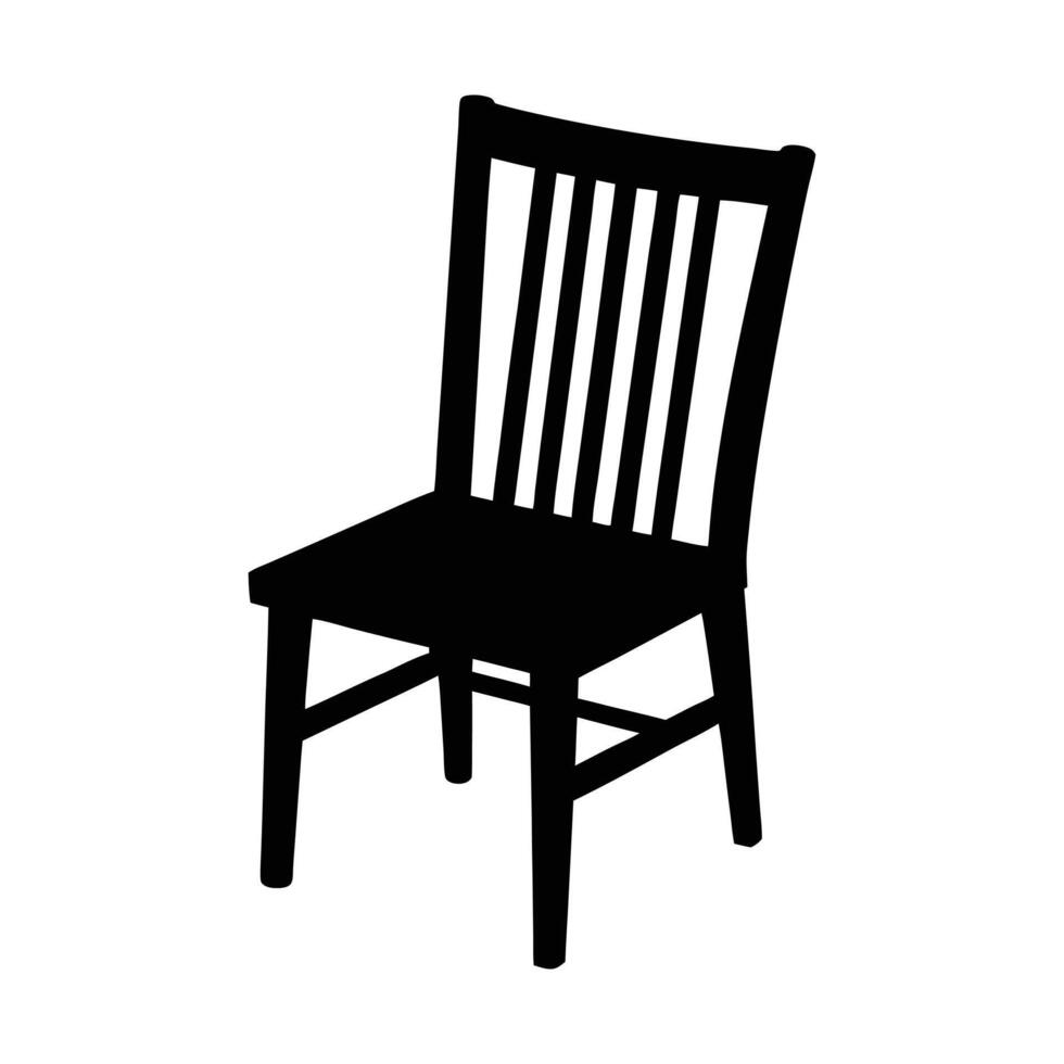Wooden Chair Silhouette vector