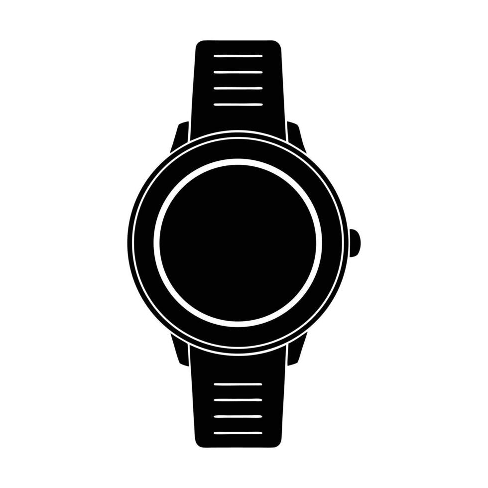 Wristwatch Silhouette design vector