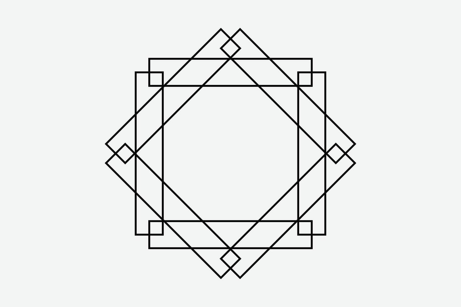 Abstract Geometric Square Frame Element vector