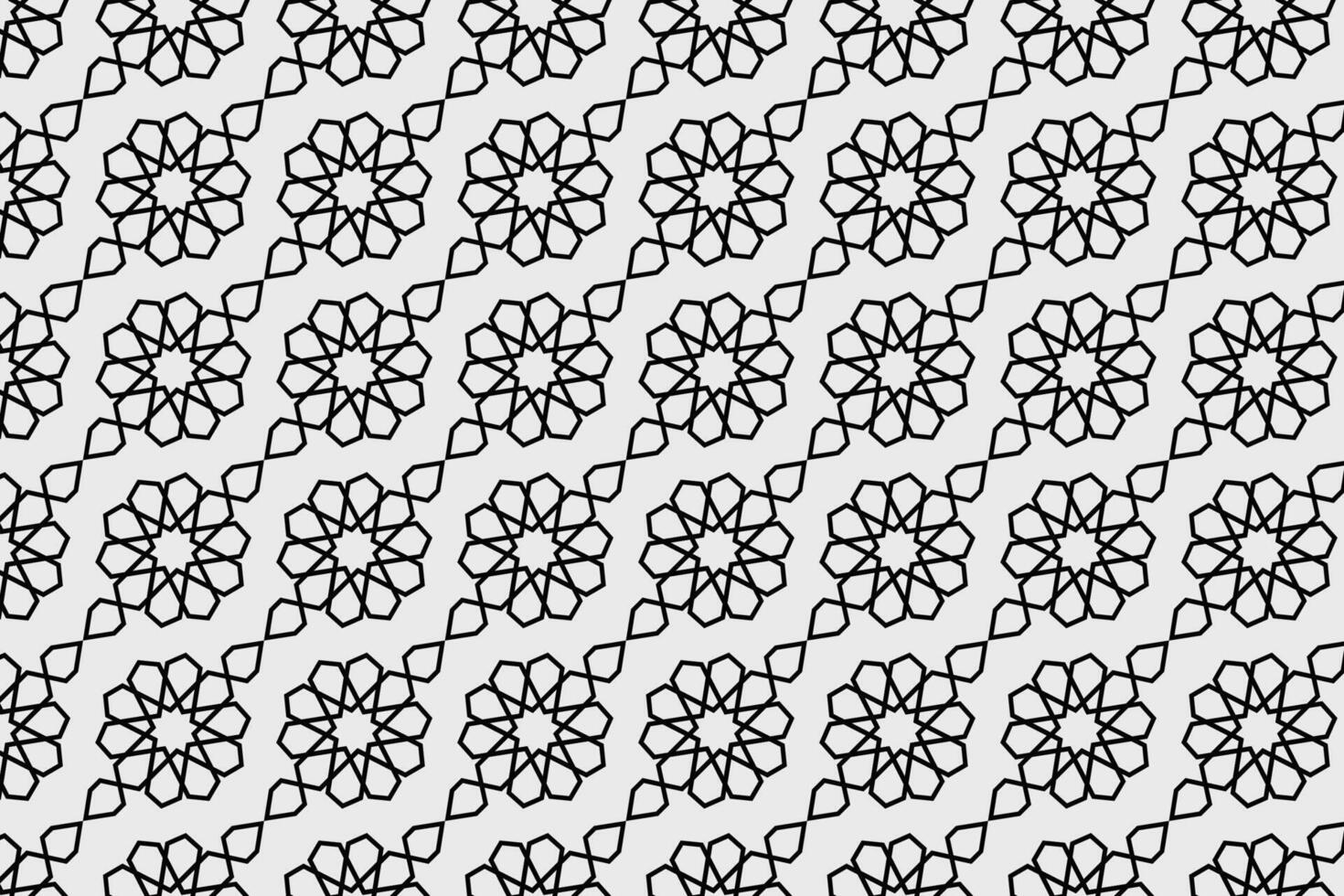 Interconnected Floral Star Pattern Seamless vector