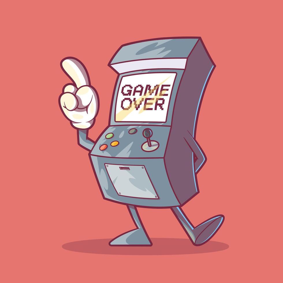 Vintage Arcade Game Character. vector