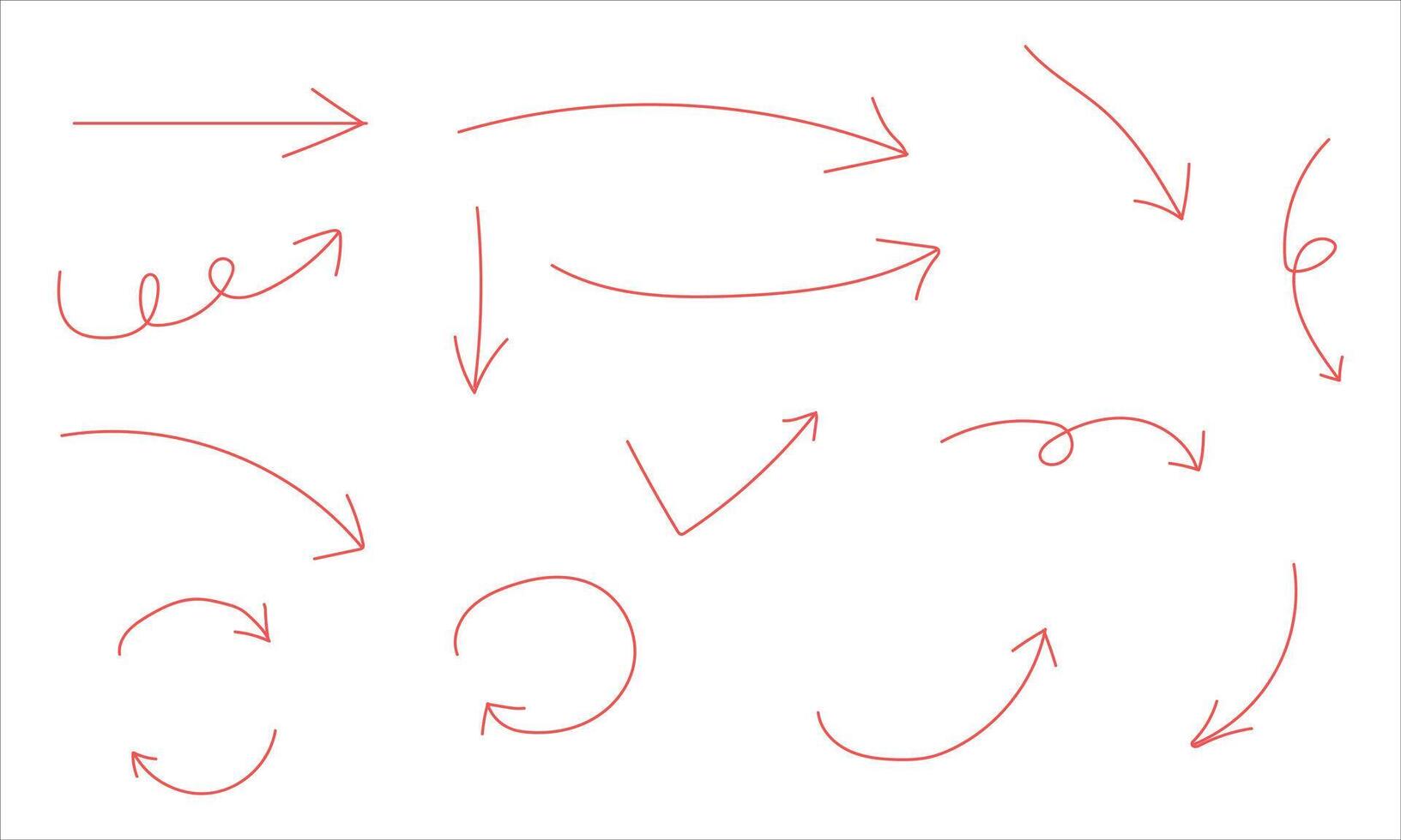 Red arrow set vector