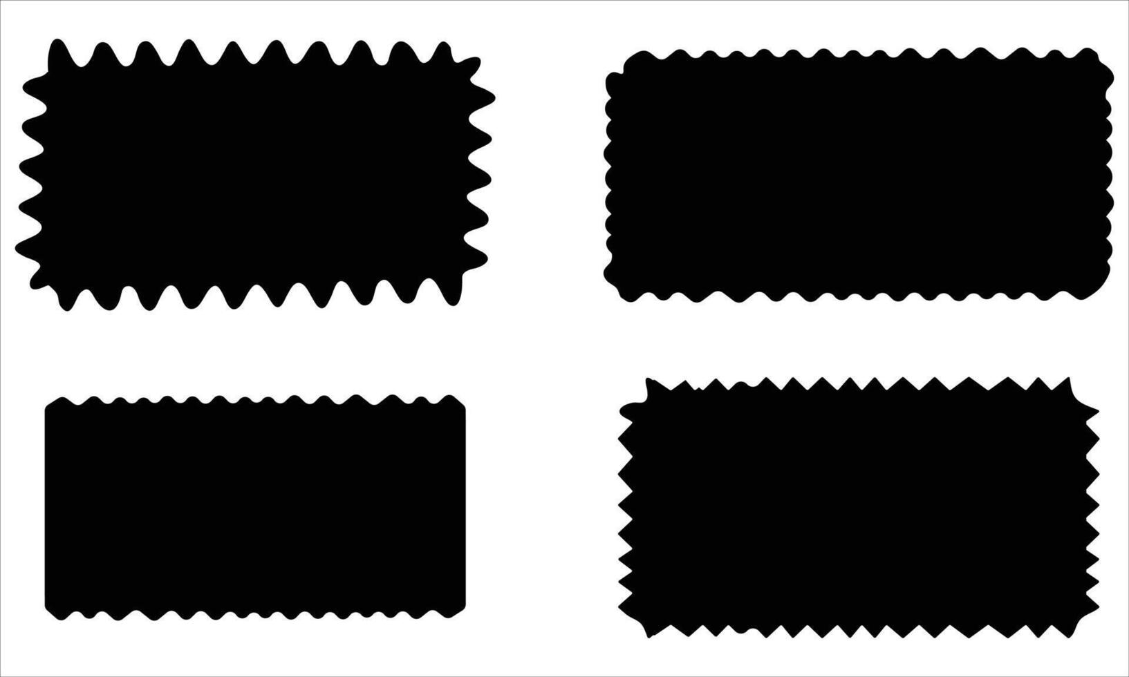 Zigzag shapes set vector