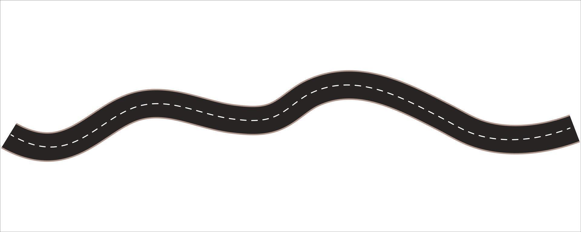 Highway road from top view Illustration vector