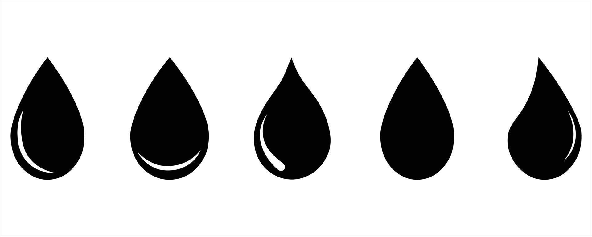 Water drop icon set vector
