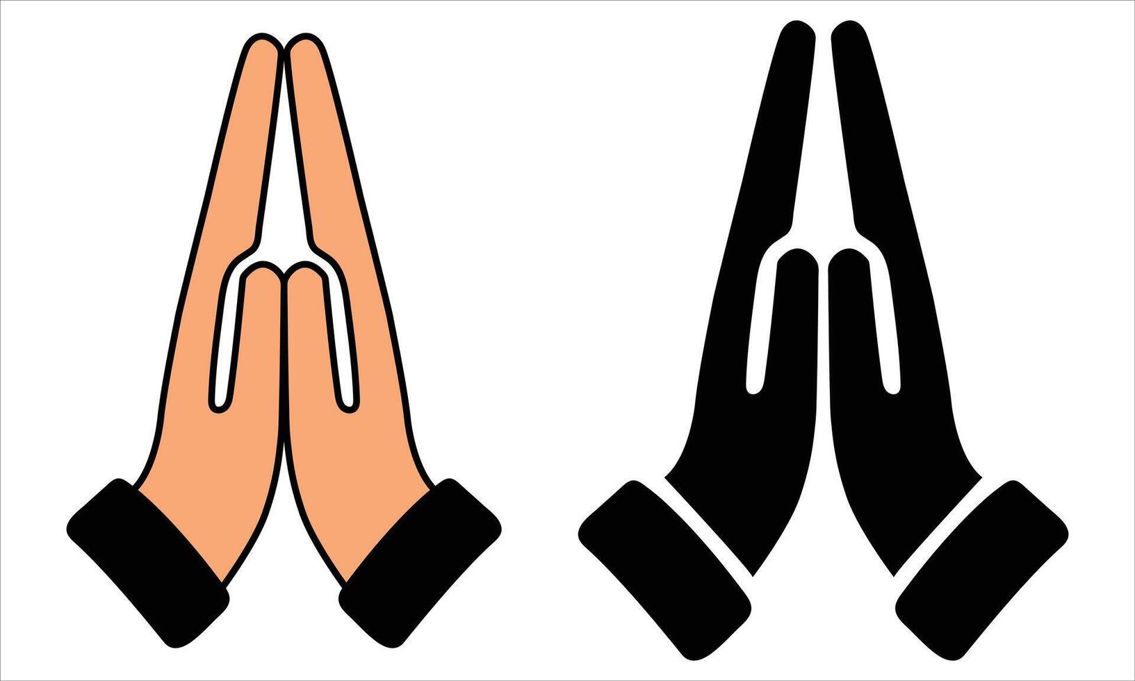 Praying hand icon vector