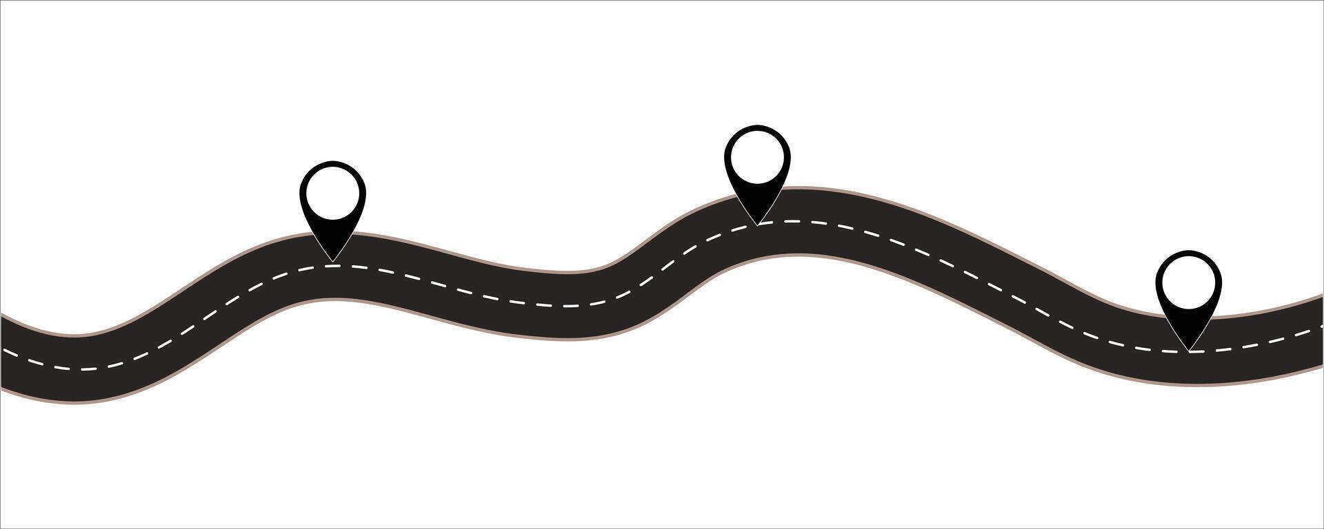 Road map infographic location pin vector